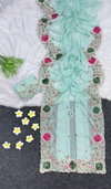 Jk 295 Crystal Tissue Embroidered Work Saree